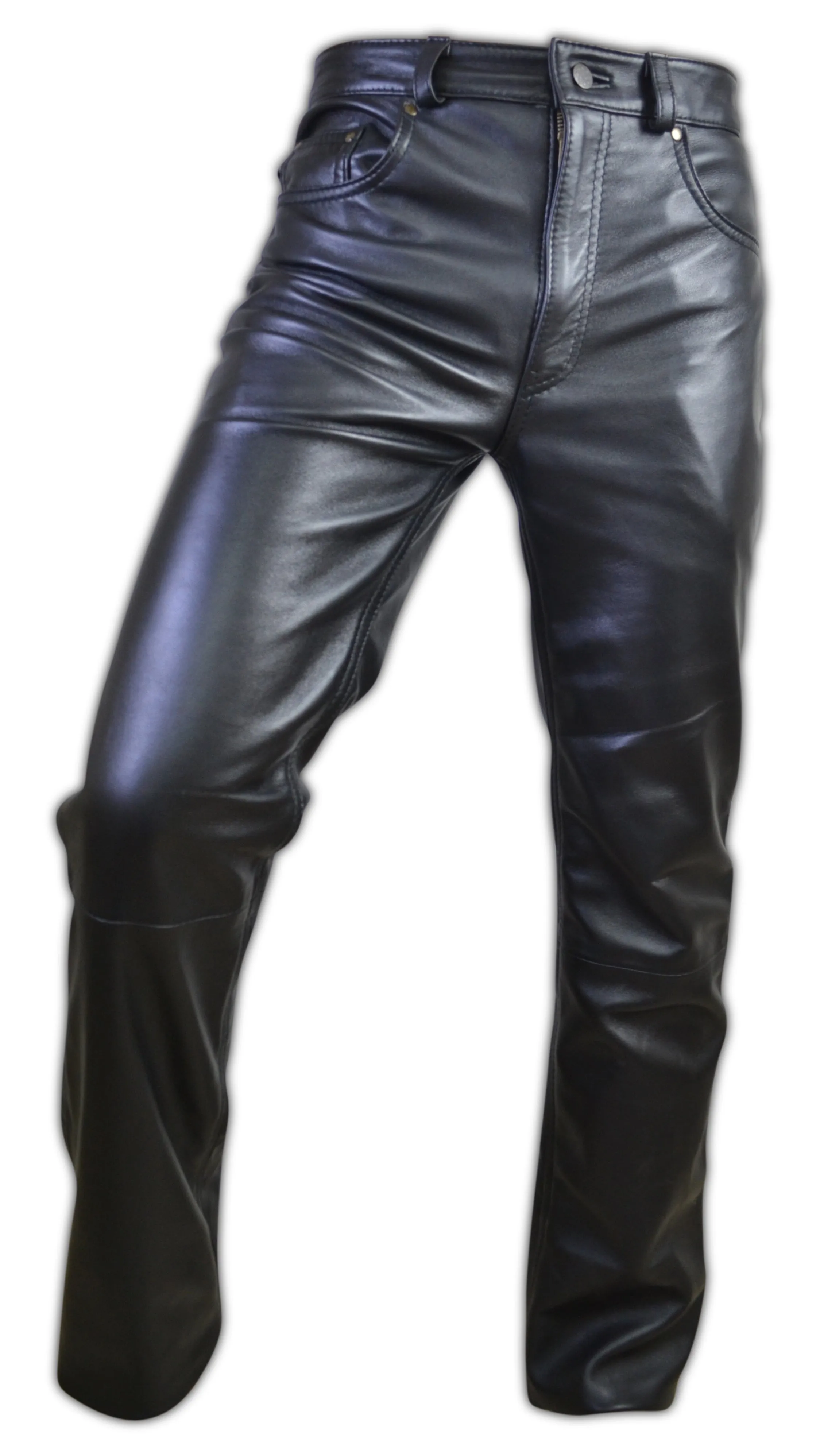 5 Pocket Jeans Style Leather Pant