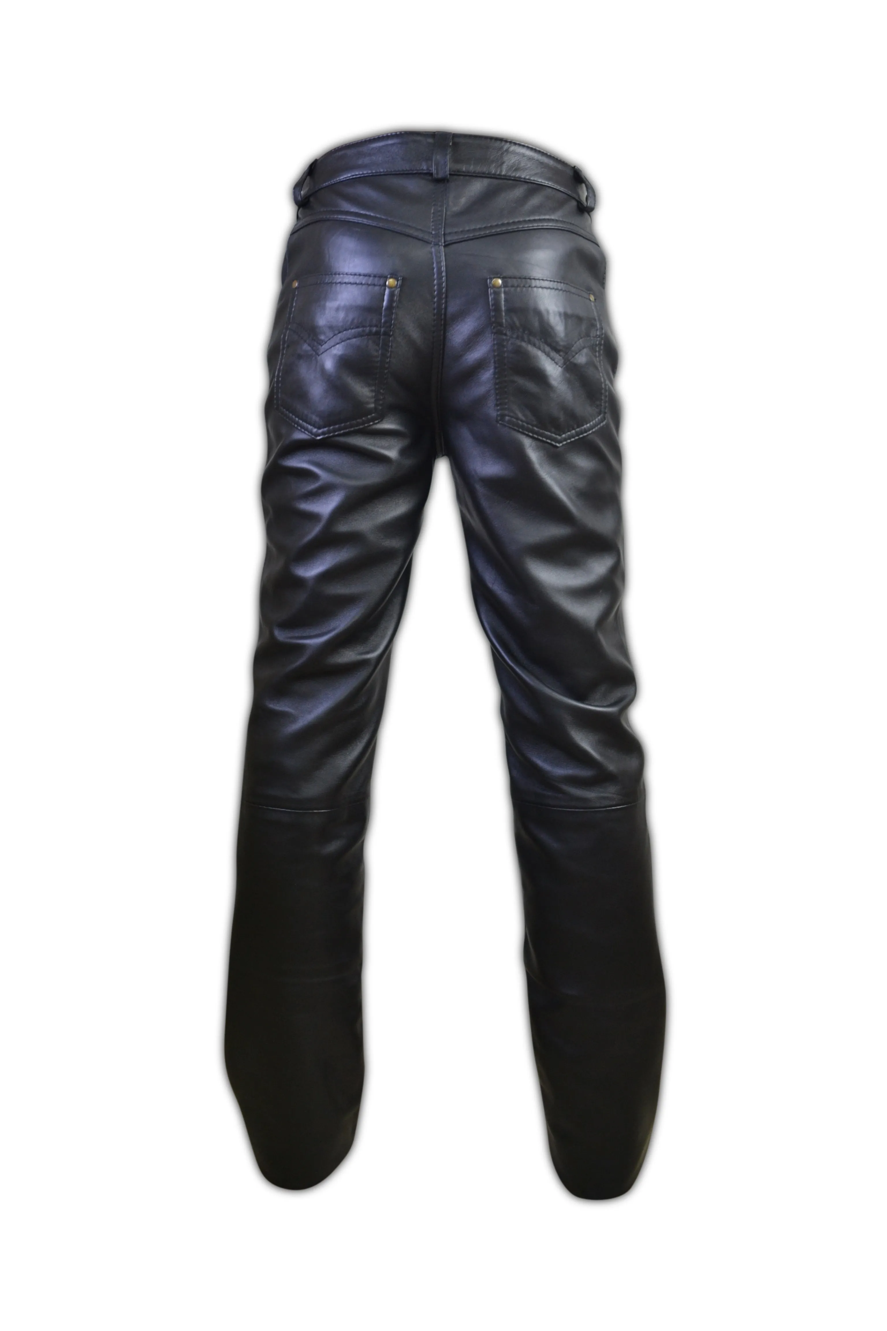 5 Pocket Jeans Style Leather Pant