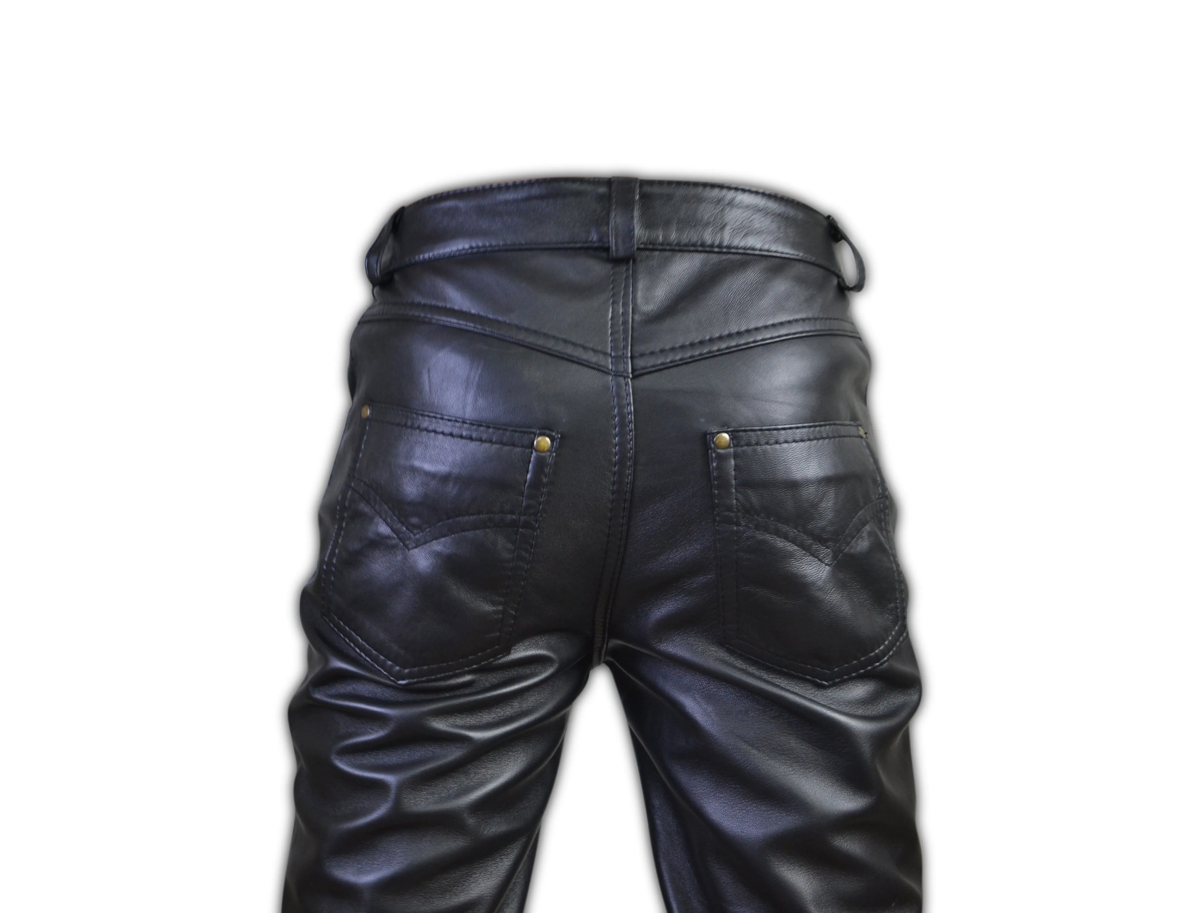 5 Pocket Jeans Style Leather Pant