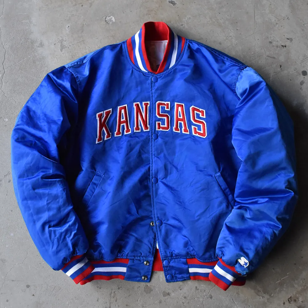 80's STARTER "Kansas" ナイロン スタジャン アワードジャケット USA製 240104