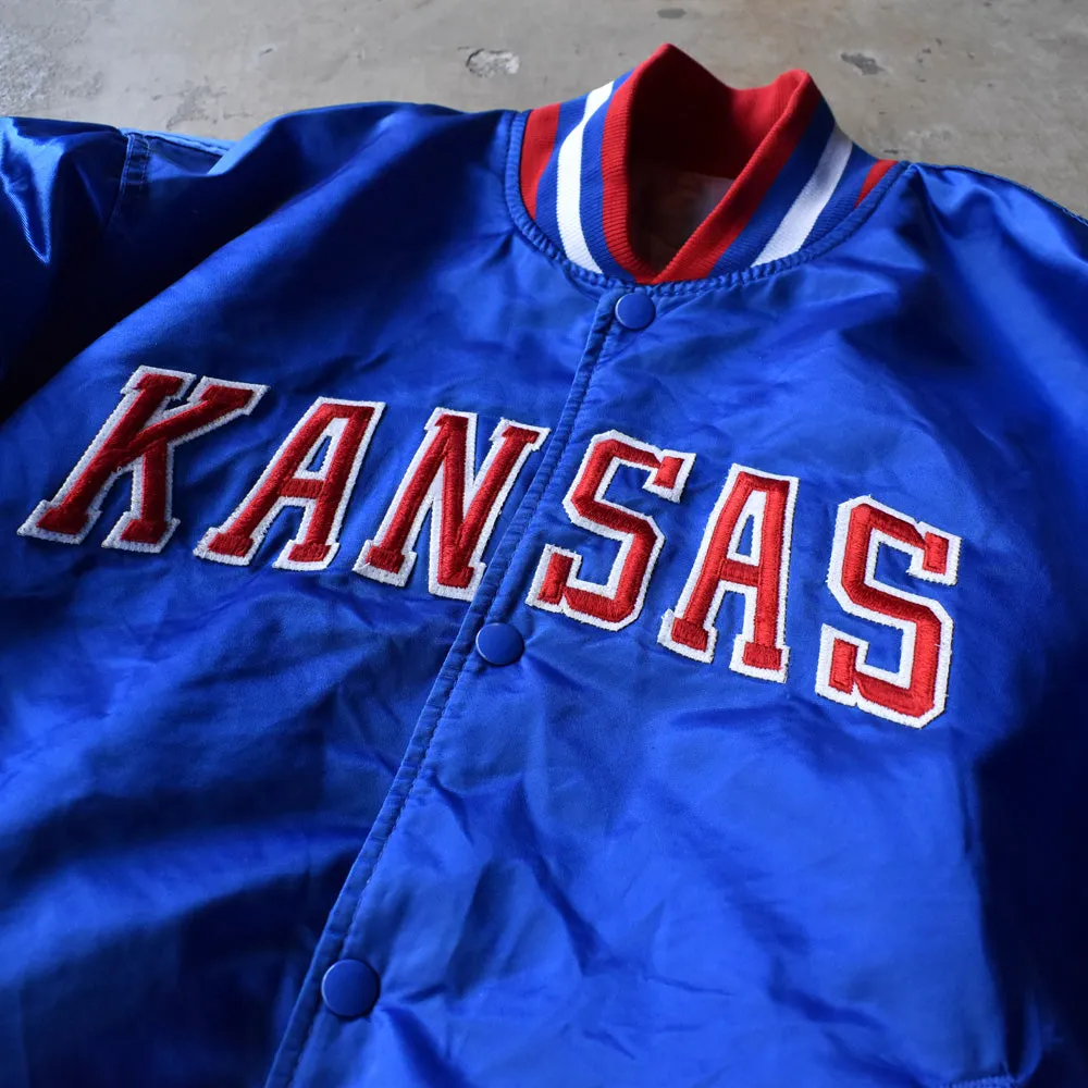 80's STARTER "Kansas" ナイロン スタジャン アワードジャケット USA製 240104