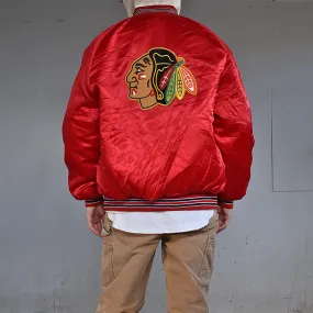 90’s デッドストック！ “NHL Chicago Blackhawks” スタジャン アワードジャケット 230107