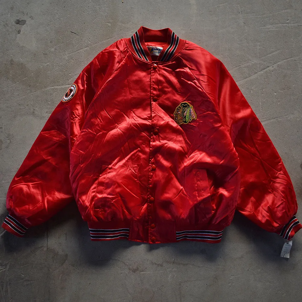 90’s デッドストック！ “NHL Chicago Blackhawks” スタジャン アワードジャケット 230107