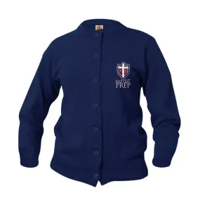 Adult Crewneck Cardigan With Baptist Prep Logo