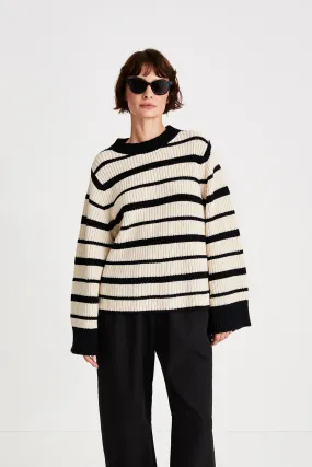 ALDO SWEATER - CREAM STRIPE
