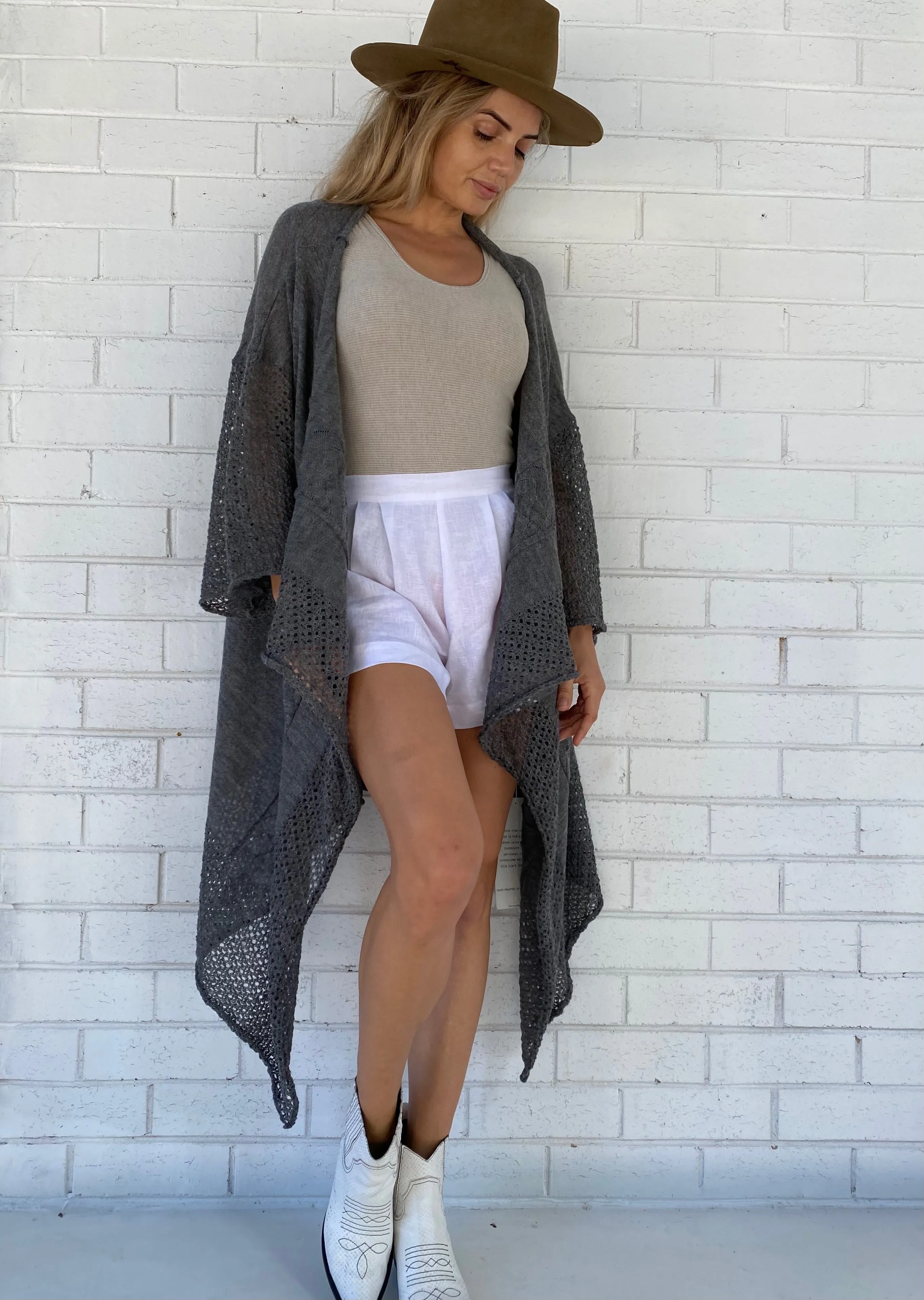 AMANO LACE WEIGHT CARDIGAN- MULBERRY SILK & BABY ALPACA
