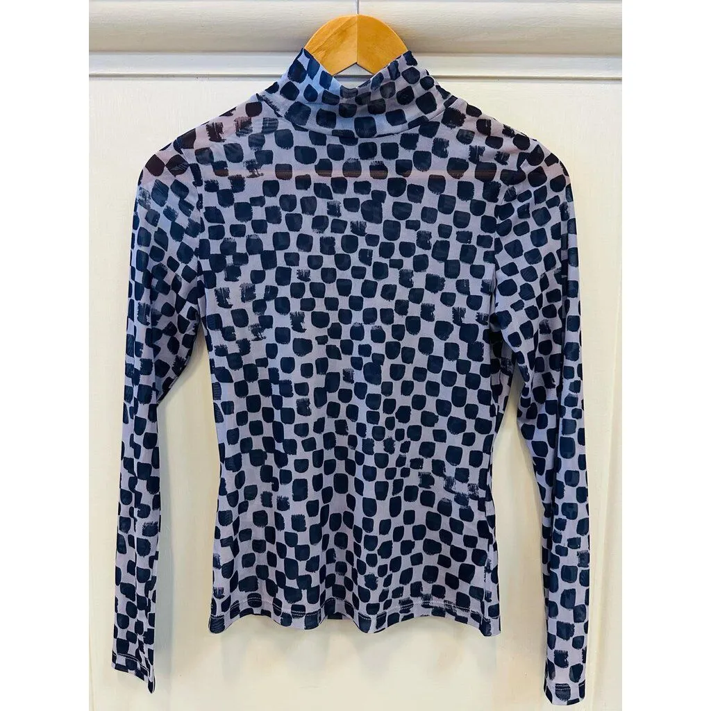 Anthropologie Mesh Turtleneck Top - Size XS