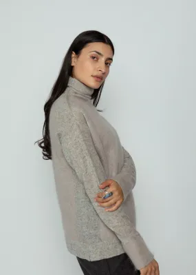 Antipast Light Grey Mohair Pullover Sweater