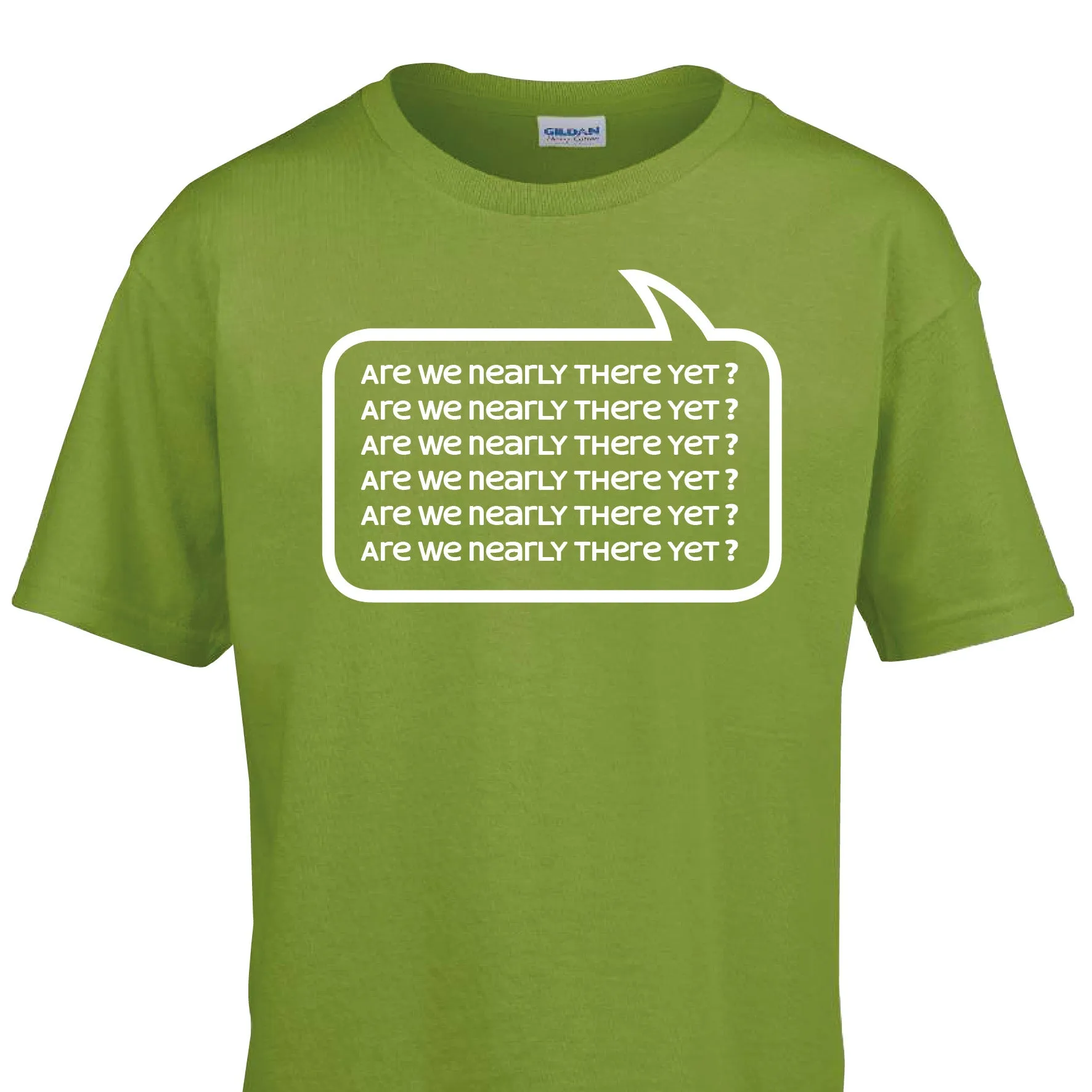 'Are we nearly there yet?' T-shirt