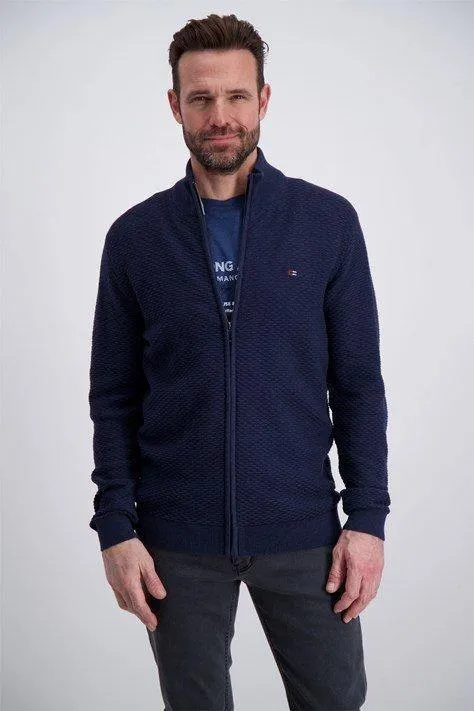 Bison Structured - Cardigan m. lynlås 3XL - 4XL