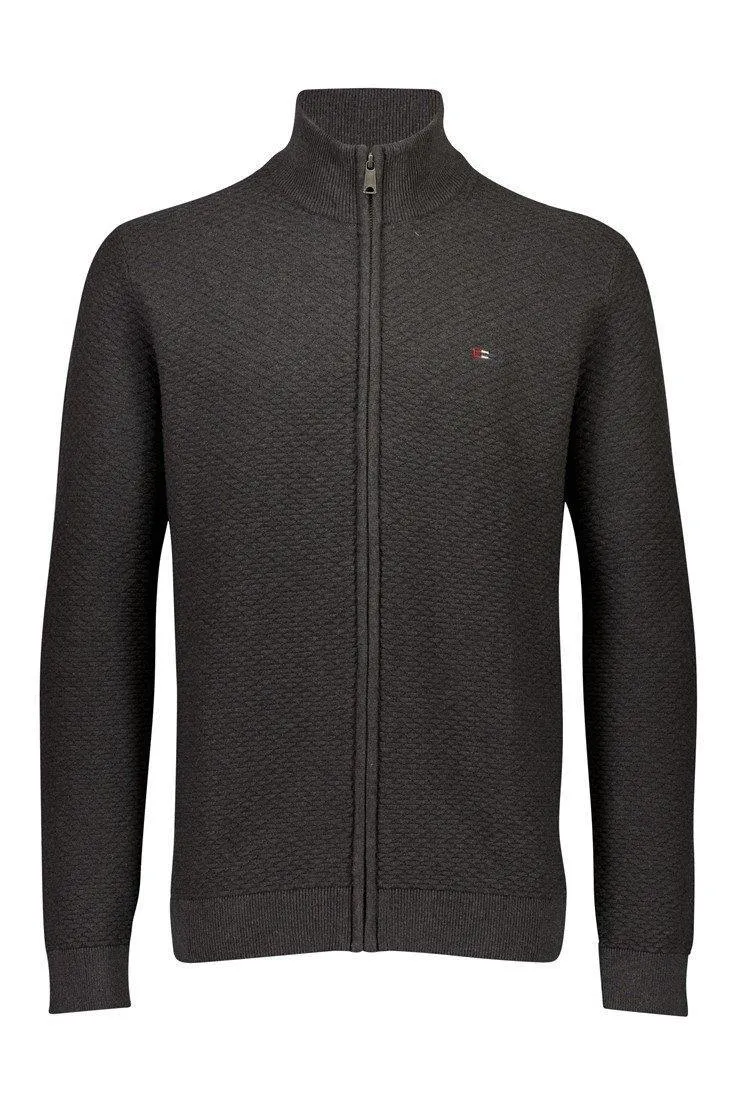 Bison Structured - Cardigan m. lynlås 3XL - 4XL