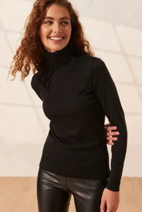 Black Silk and Cashmere Aleyna Women's Knitwear