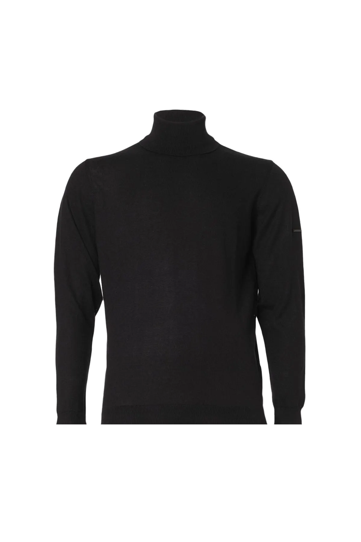 Black Silk and Cashmere Utku Fisherman Men's Knitwear