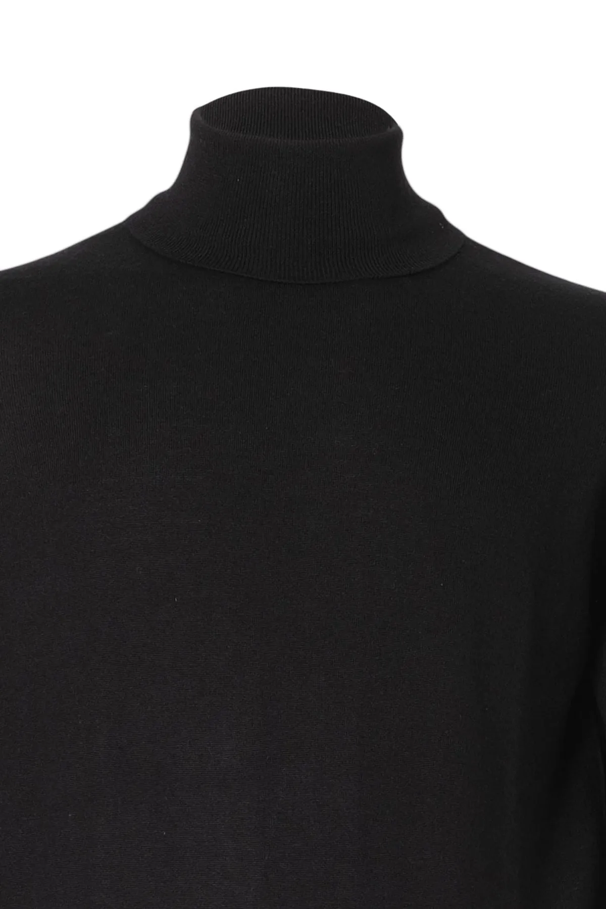 Black Silk and Cashmere Utku Fisherman Men's Knitwear