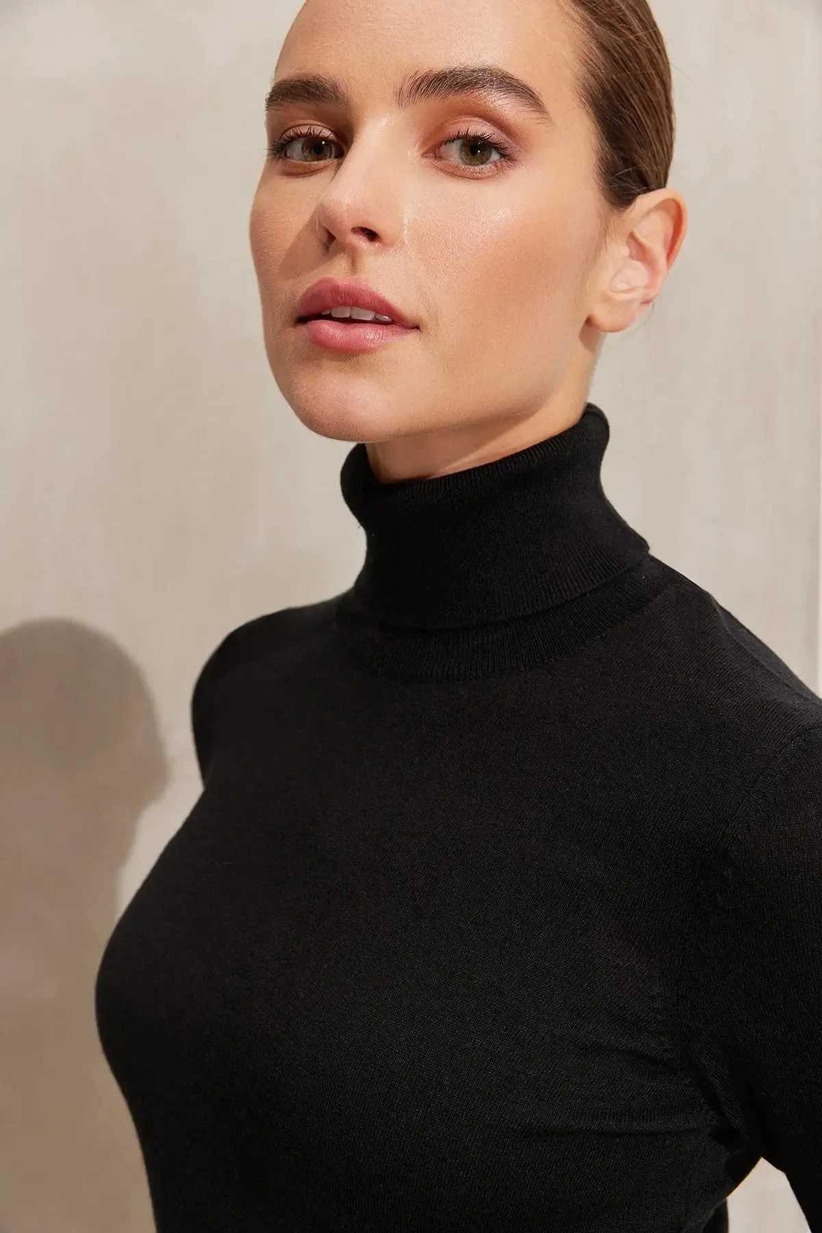 Black Silk and Pure Cashmere Aleyna Women's Knitwear