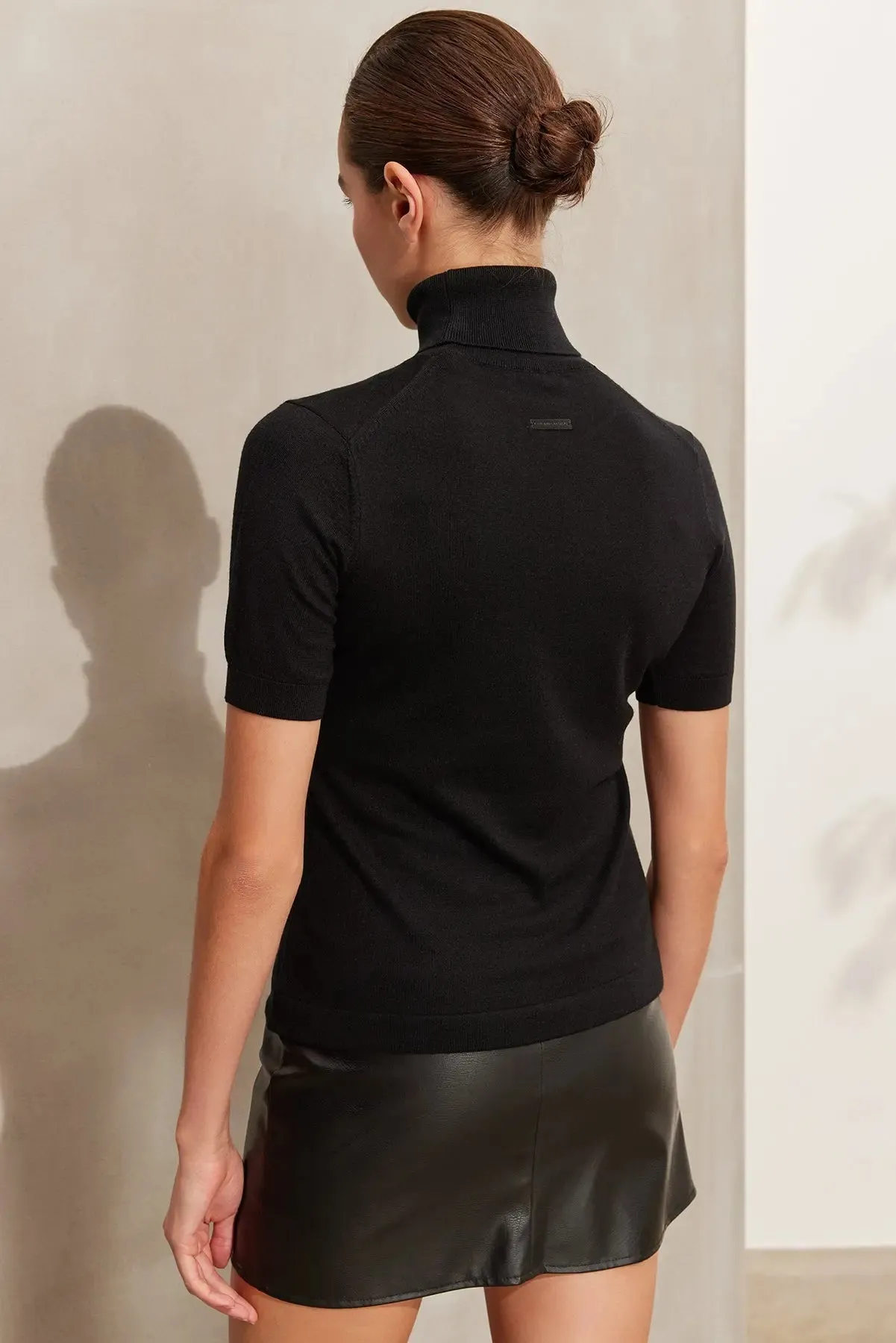 Black Silk and Pure Cashmere Aleyna Women's Knitwear