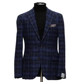 Blue with Yellow Plaid Midland Contemporary Fit Sport Jacket - Jack Victor