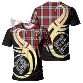 Brodie Dress Tartan T-Shirt with Family Crest and Celtic Symbol Style