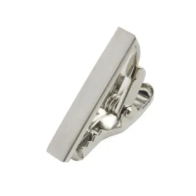 Brushed Silver 1" Tie Clip