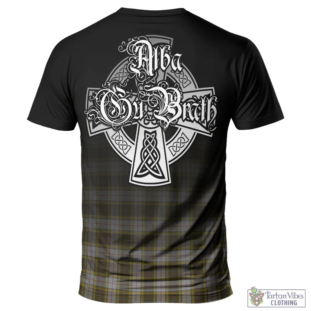 Buchanan Dress Tartan T-Shirt Featuring Alba Gu Brath Family Crest Celtic Inspired
