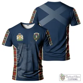Buchanan Old Dress Tartan T-Shirt with Family Crest and Lion Rampant Vibes Sport Style