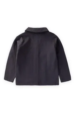 Cardigan with jacket collar 1-5 years anthracit