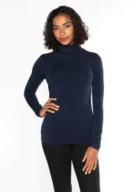 C'est Moi, CEBT1208 Bamboo Turtleneck, Navy