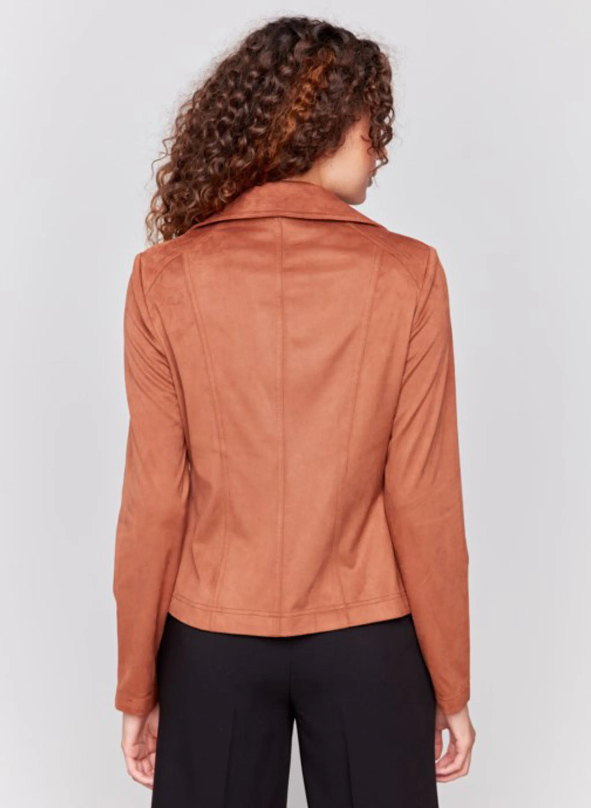 Charlie B - Vintage Suede Moto Jacket - Terracotta