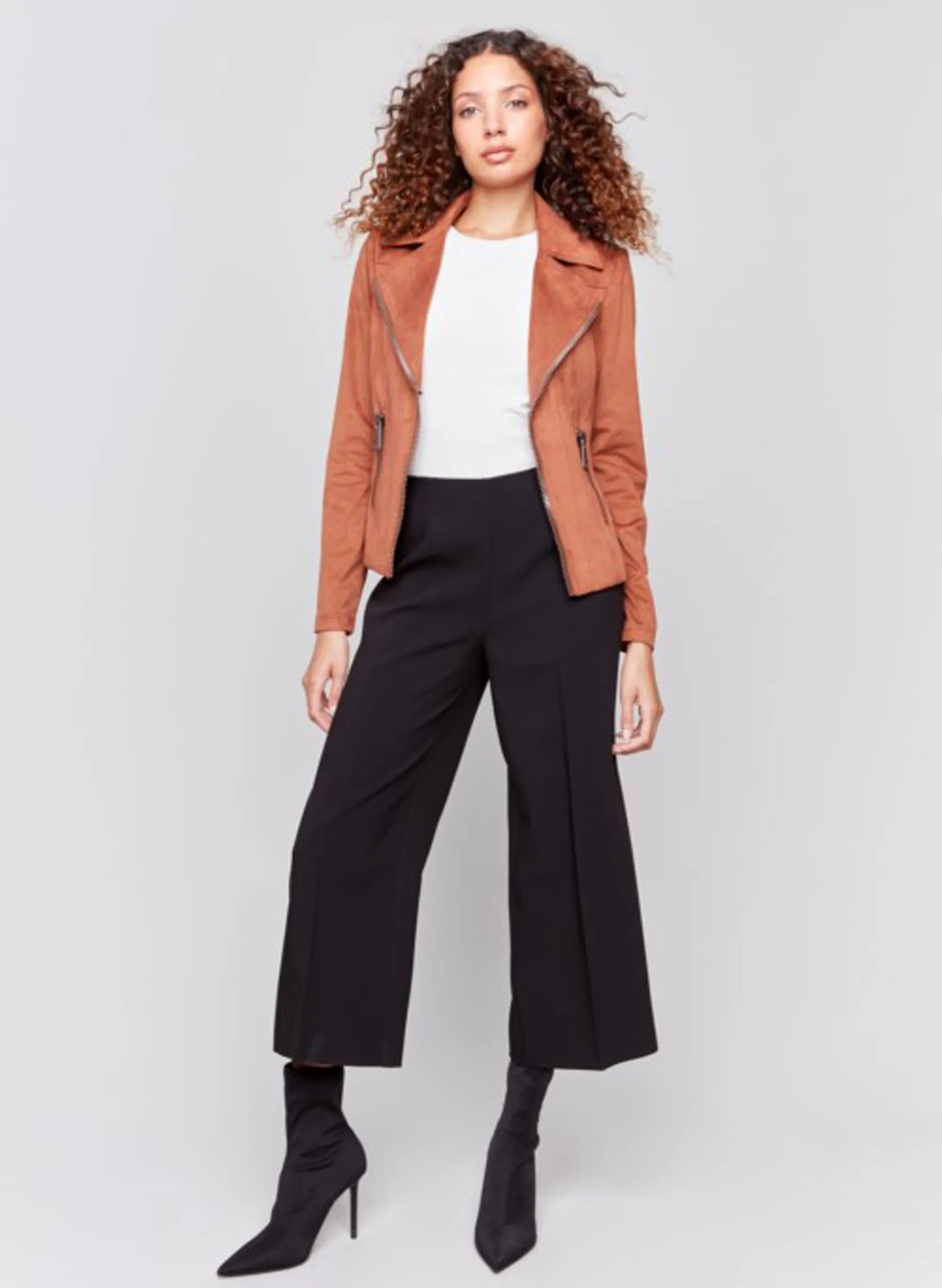 Charlie B - Vintage Suede Moto Jacket - Terracotta