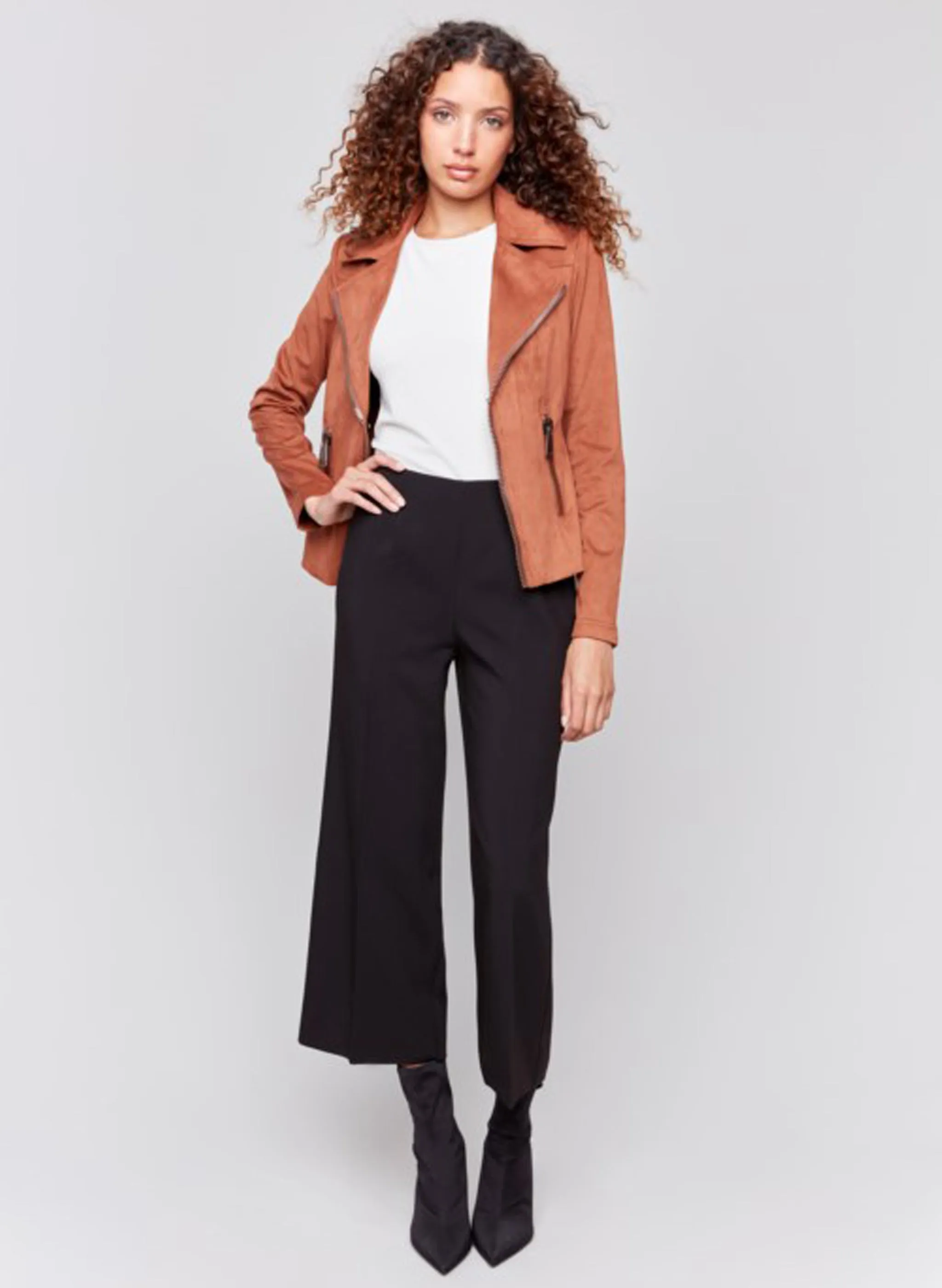 Charlie B - Vintage Suede Moto Jacket - Terracotta