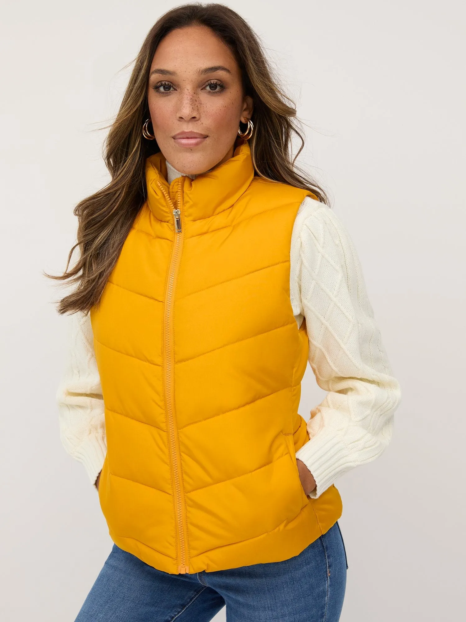 Chevron Puffer Vest