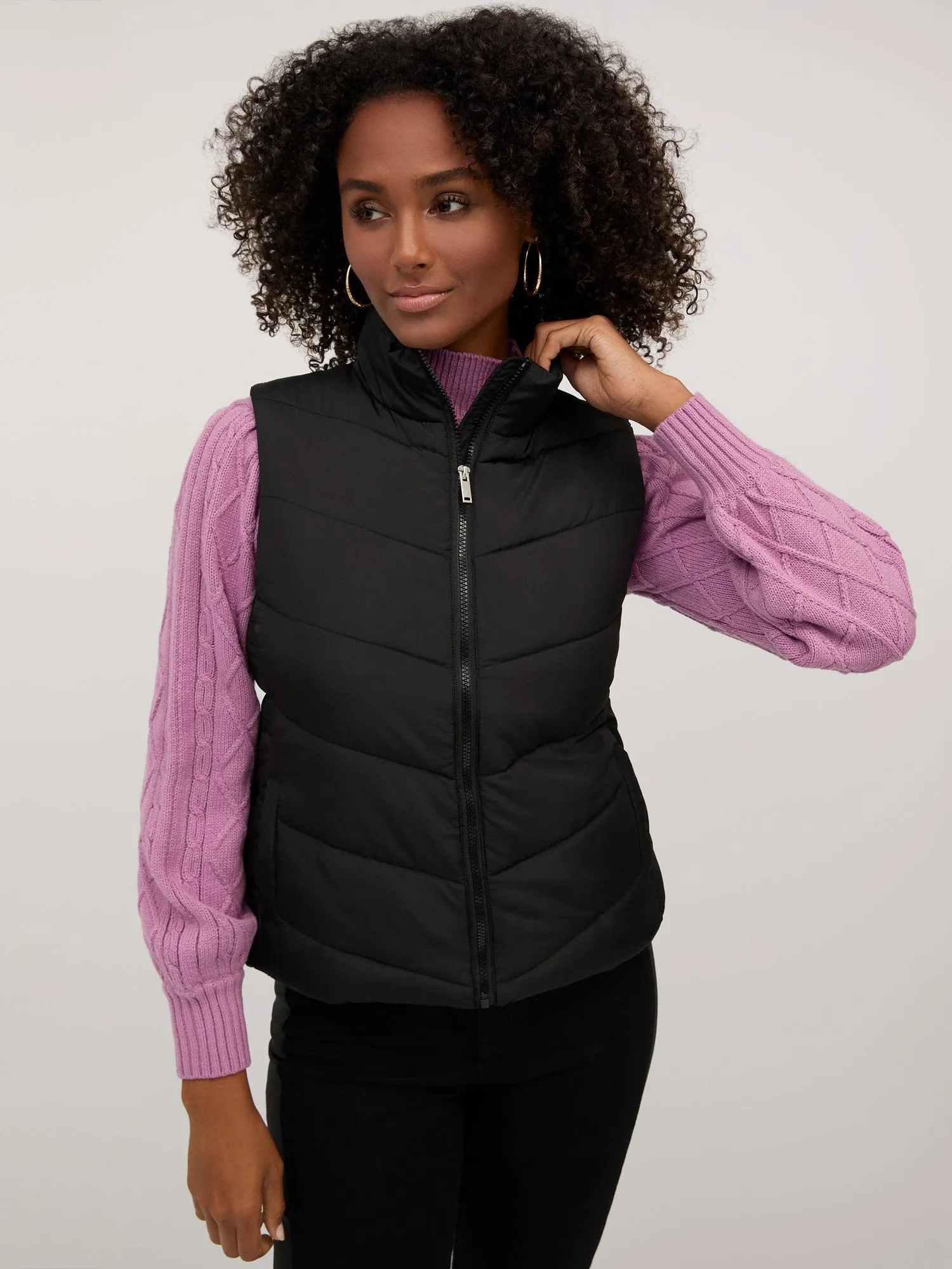 Chevron Puffer Vest