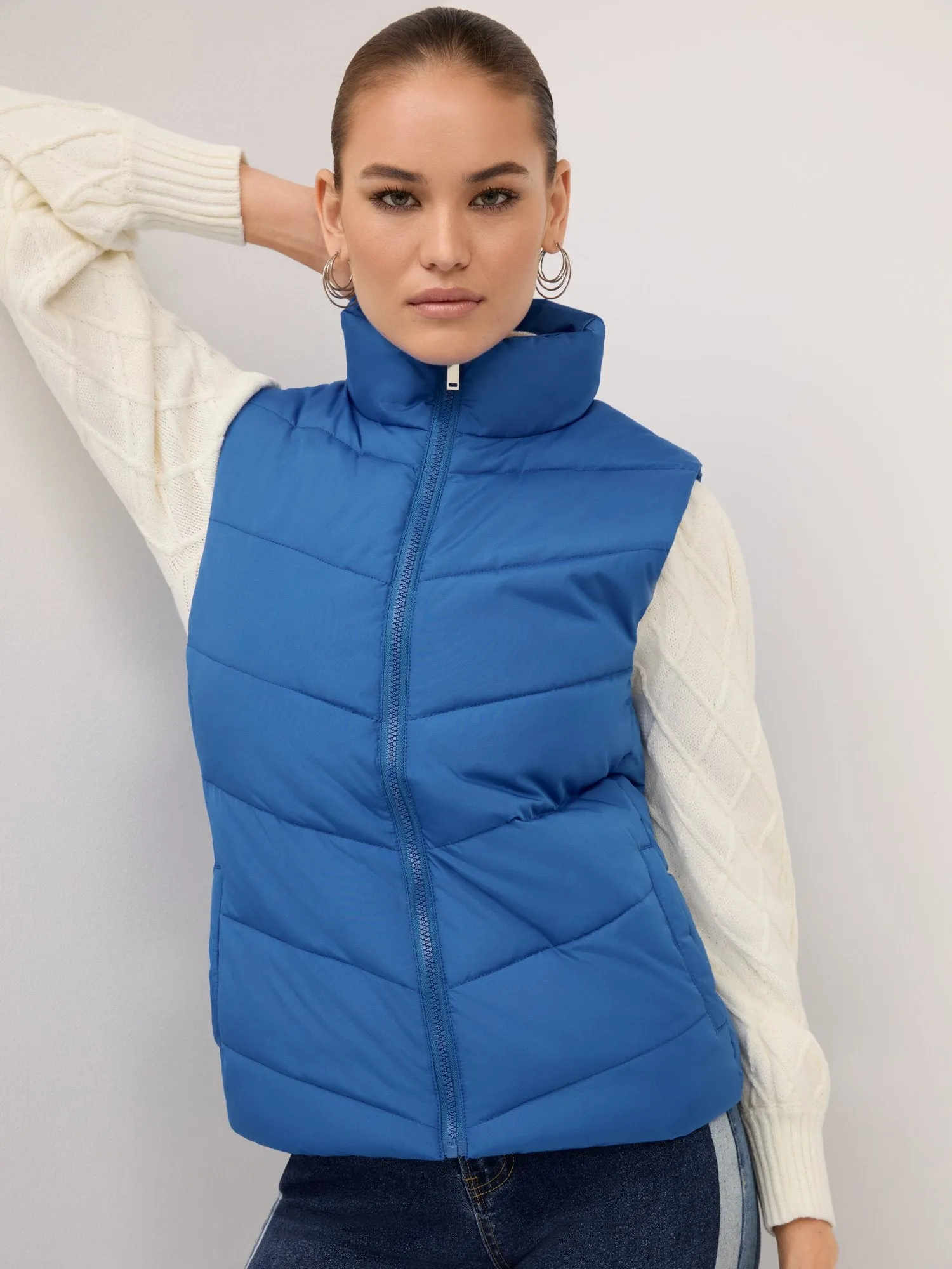 Chevron Puffer Vest