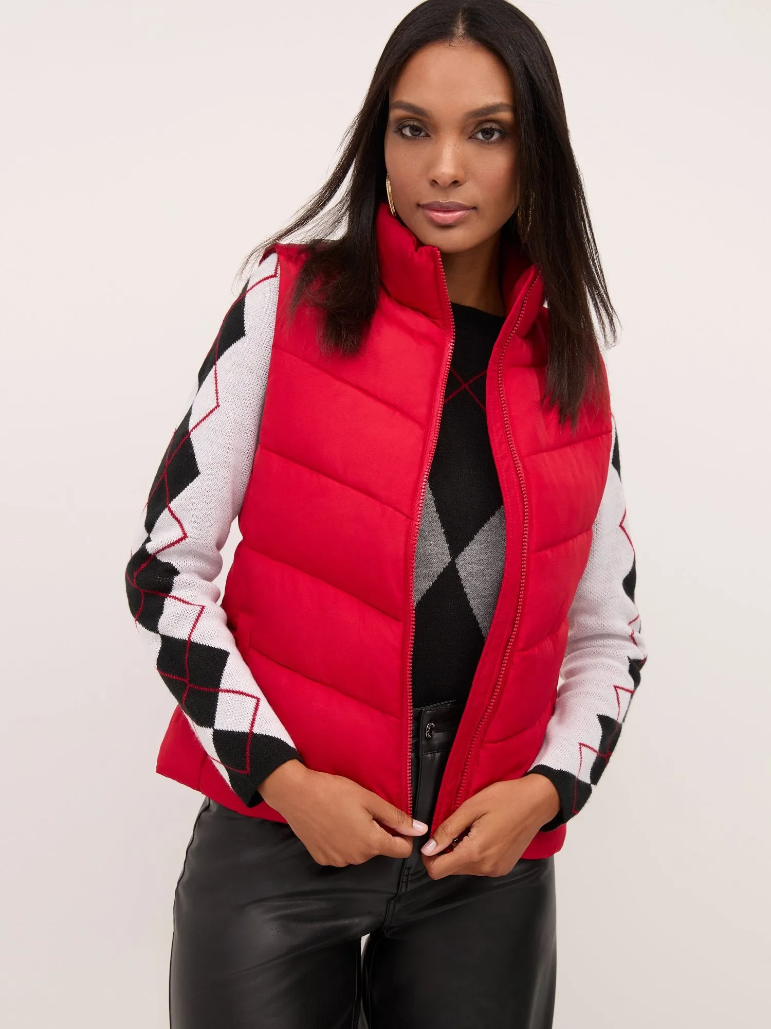 Chevron Puffer Vest