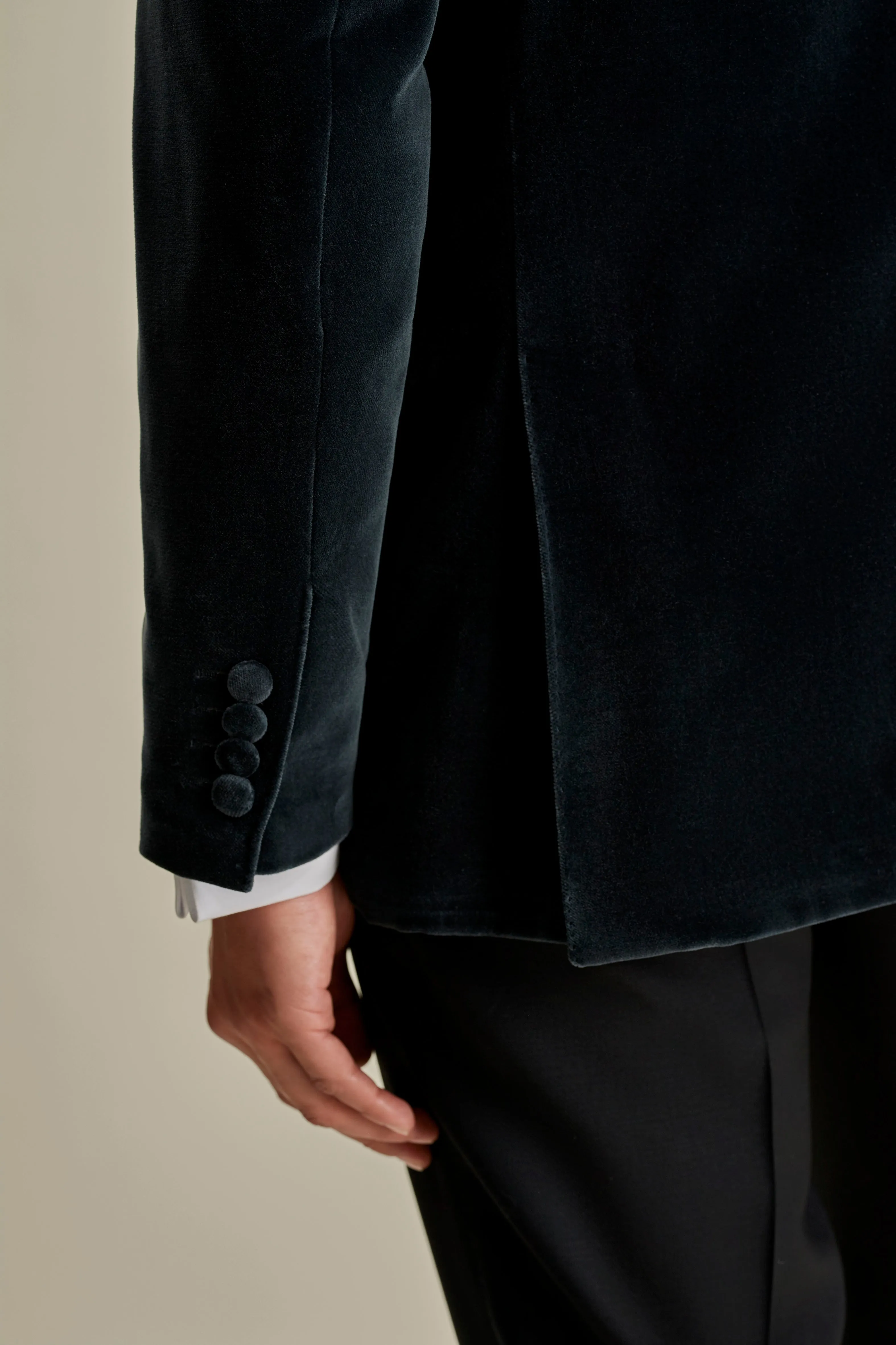 Cotton Stretch Fly Front Dress Shirt