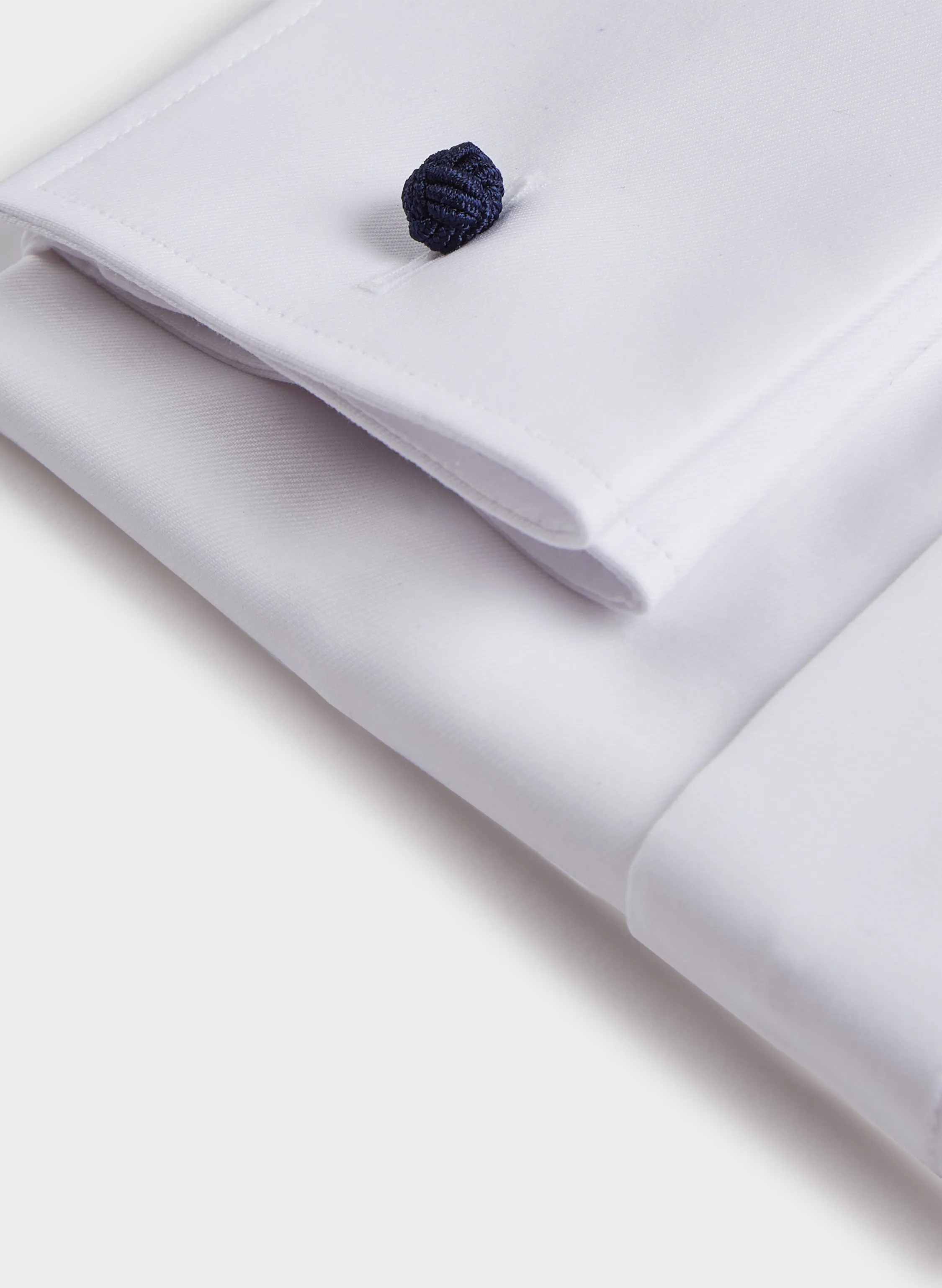Cotton Stretch Fly Front Dress Shirt