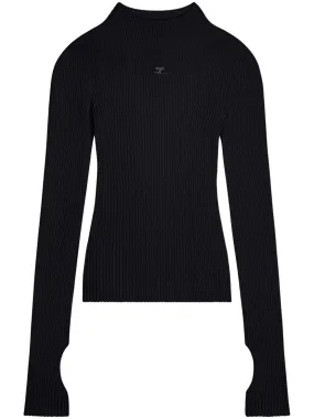 COURREGÈS Organic Cotton Turtleneck Sweater - Long Sleeve