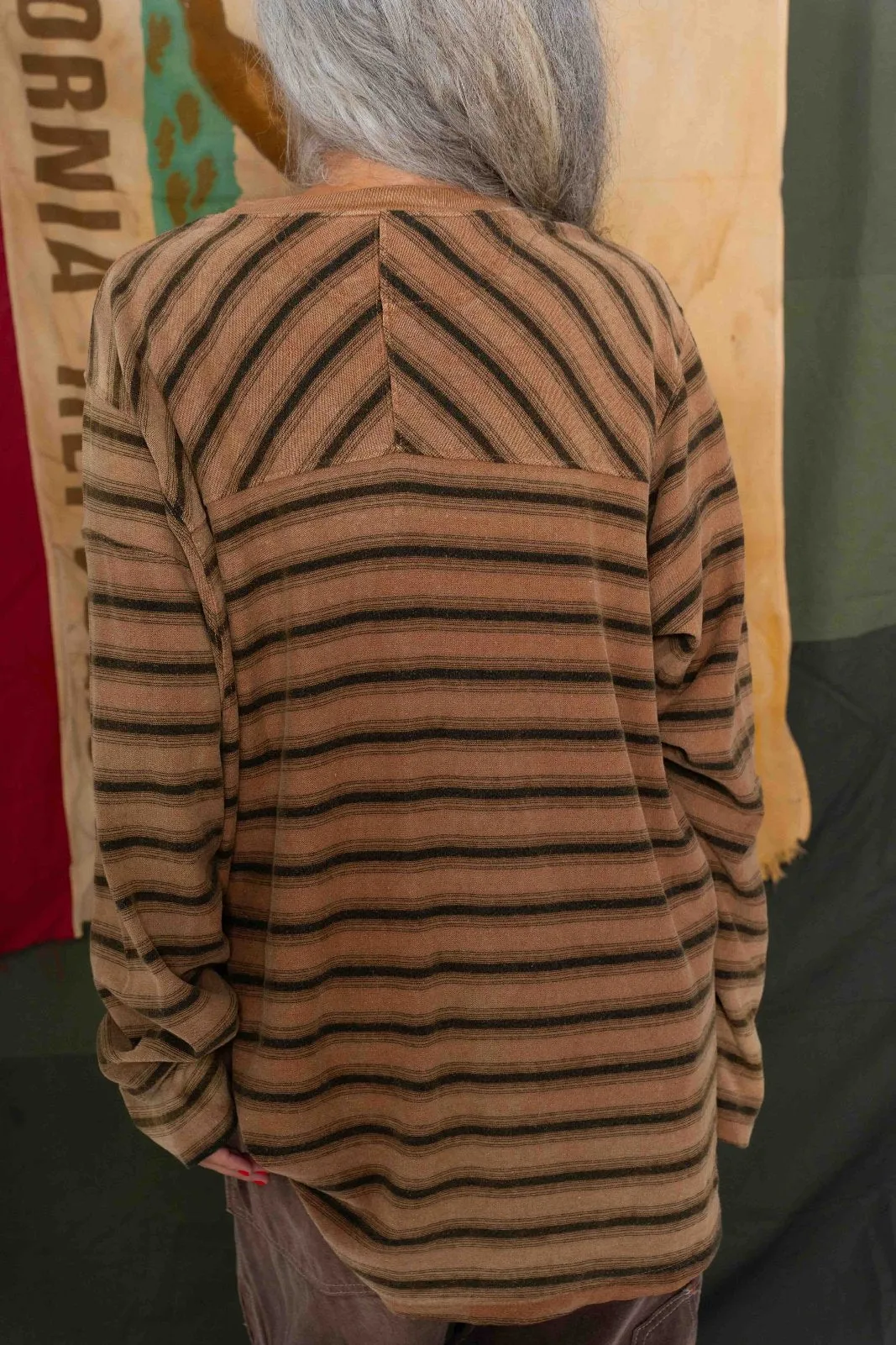 Derrick T Stripes Hemp/Organic Cotton Sunfaded Craft