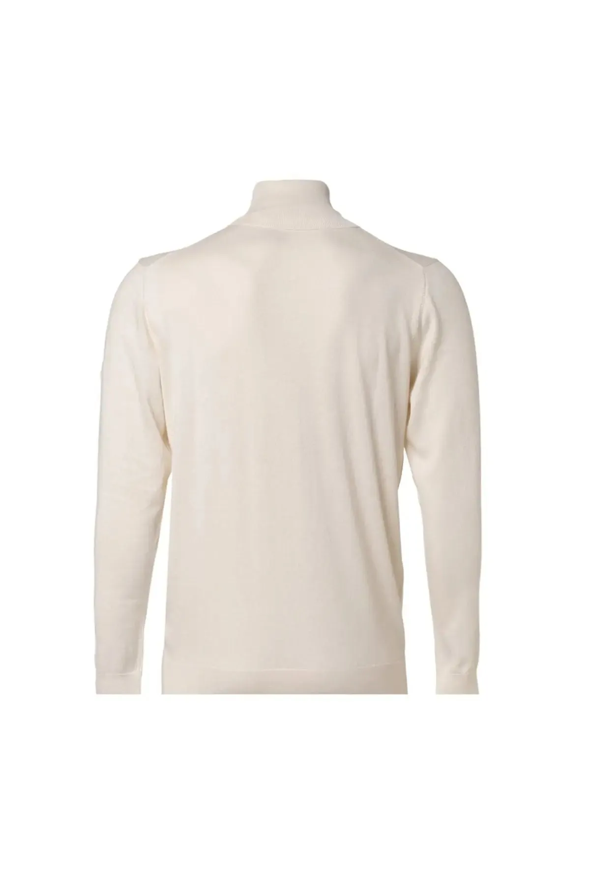 Ecru Silk and Cashmere Utku Men's Knitwear