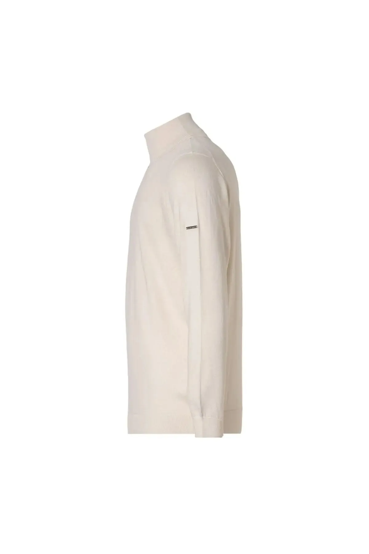 Ecru Silk and Cashmere Utku Men's Knitwear