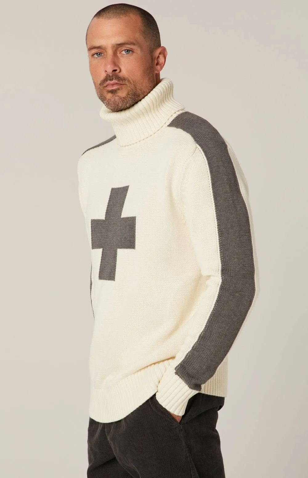 Elias Turtle Neck Ski Sweater | Ivory