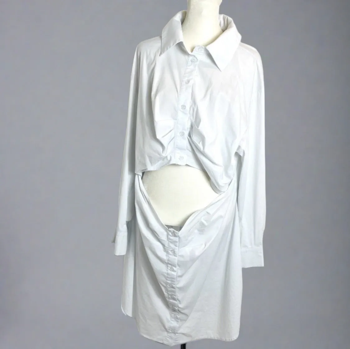 Eloquii Oversized Shirt Dress with Open Front