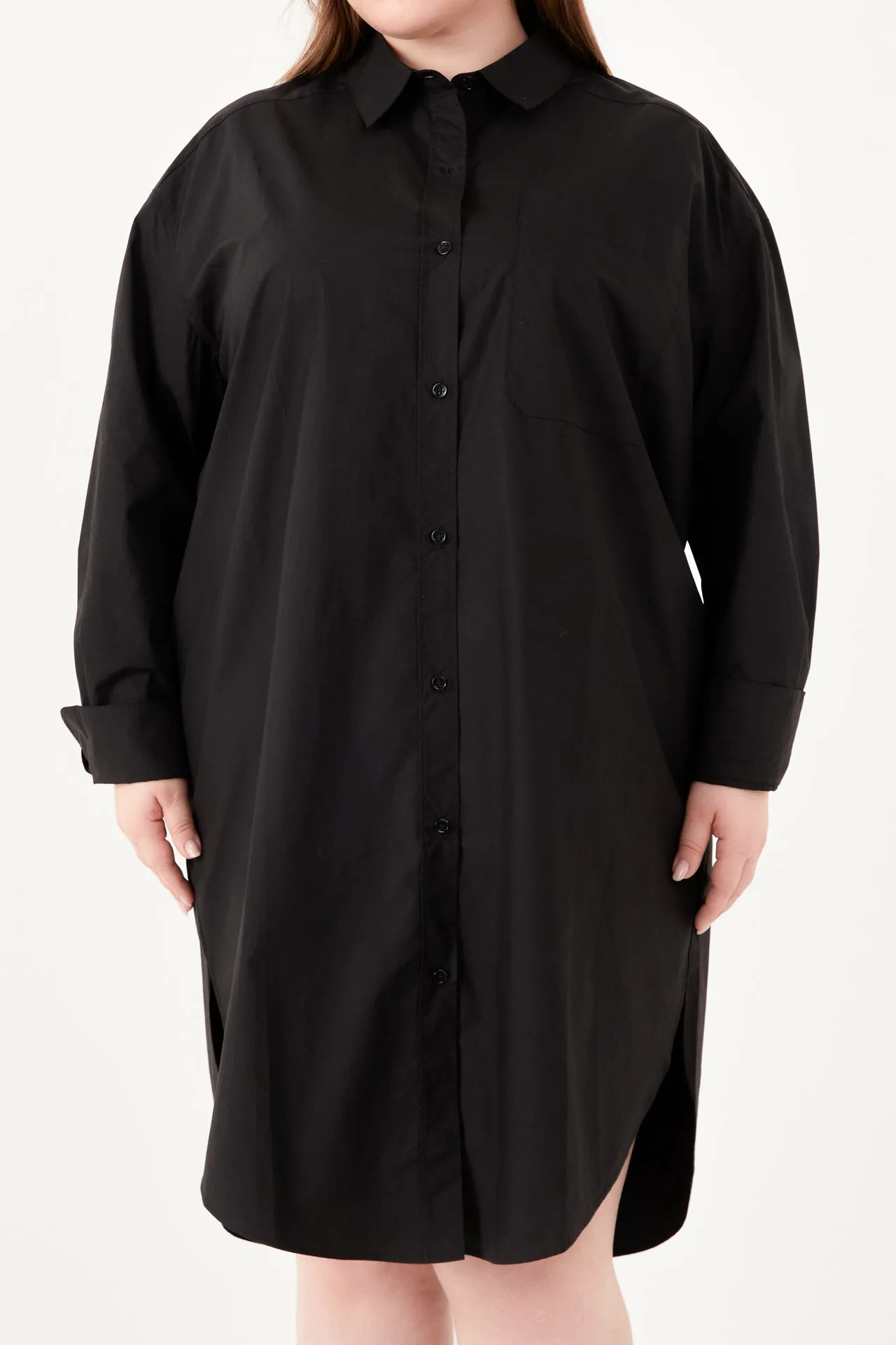 English Factory - Plus Size Classic Collared Dress Shirt