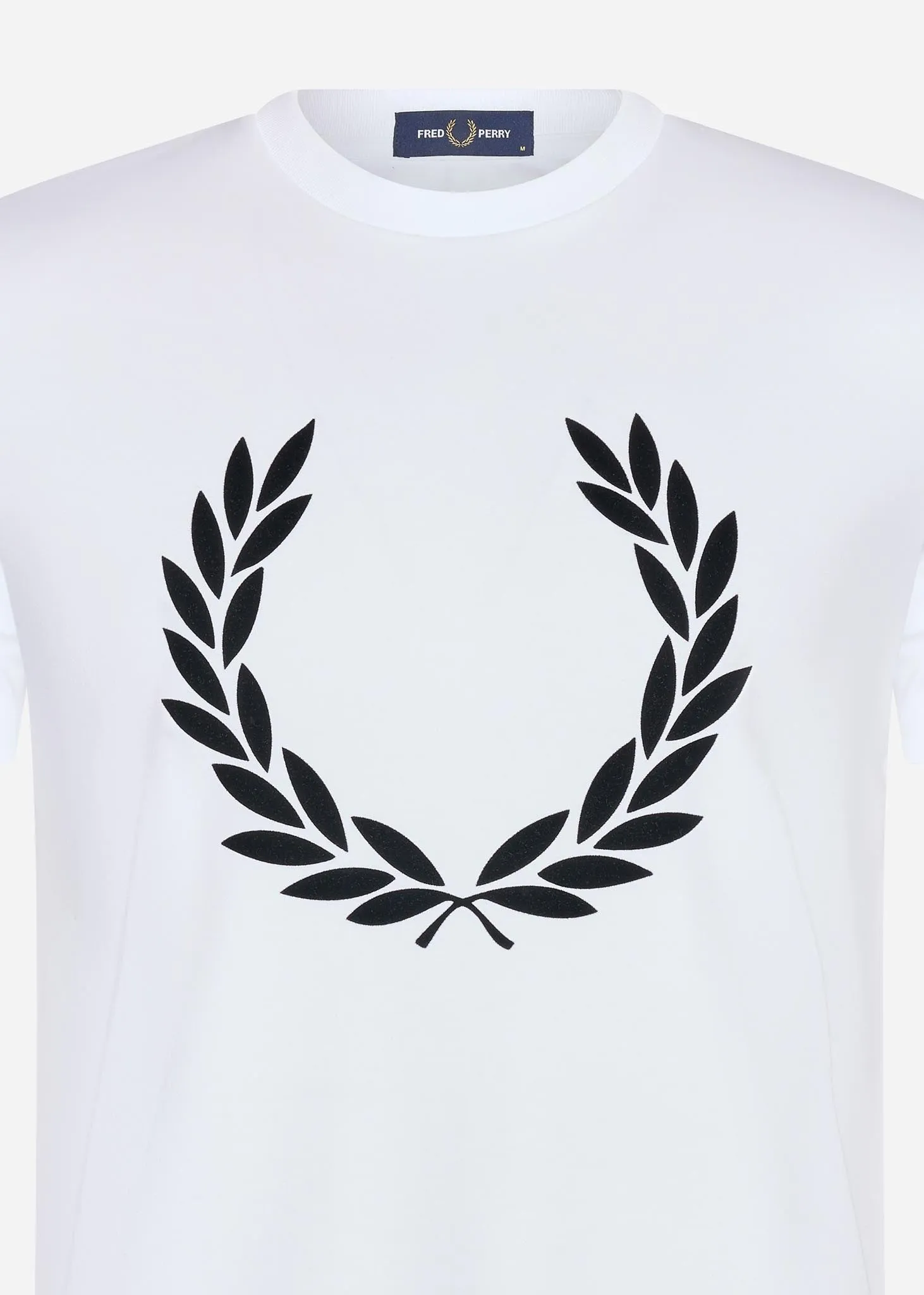 Flock laurel wreath t-shirt - white
