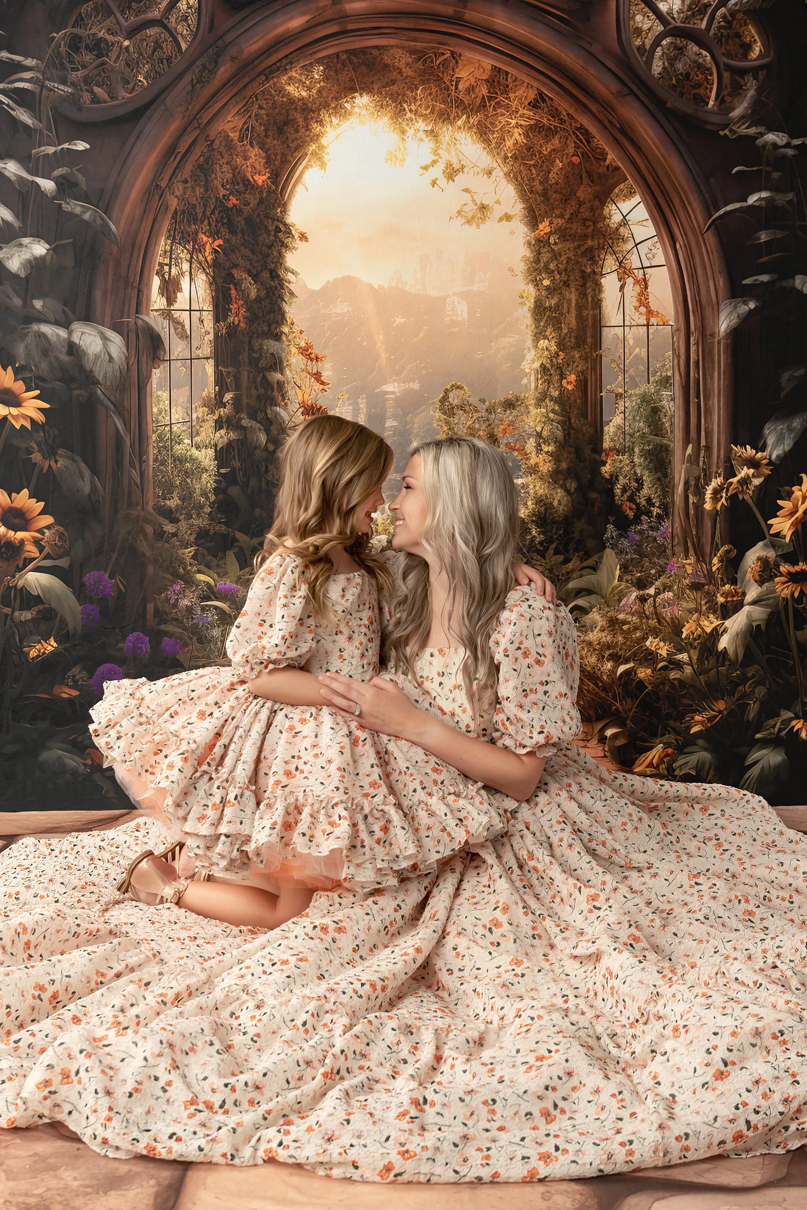 Floral Revival  Ivory/Peach (6-7 year)