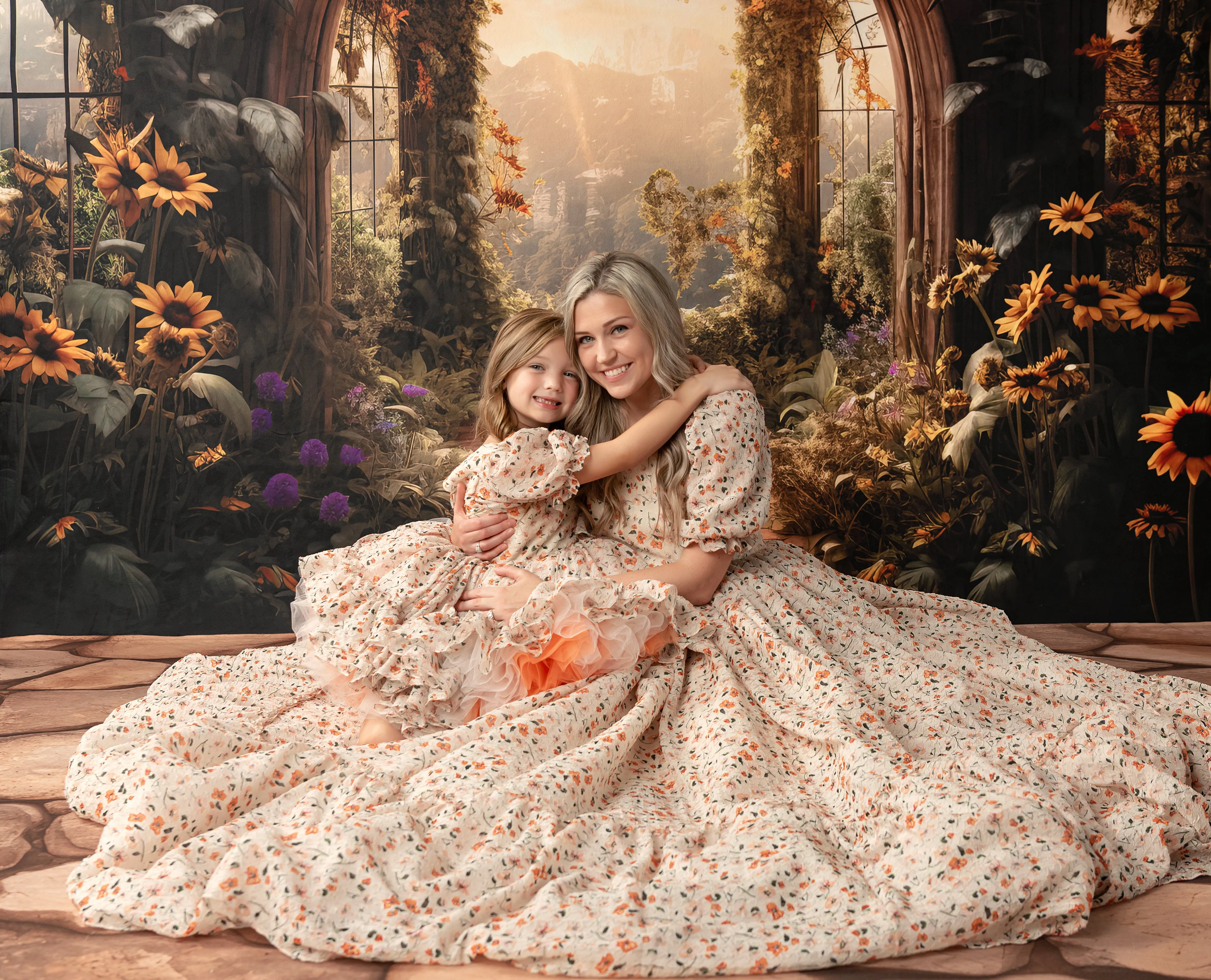 Floral Revival  Ivory/Peach (6-7 year)