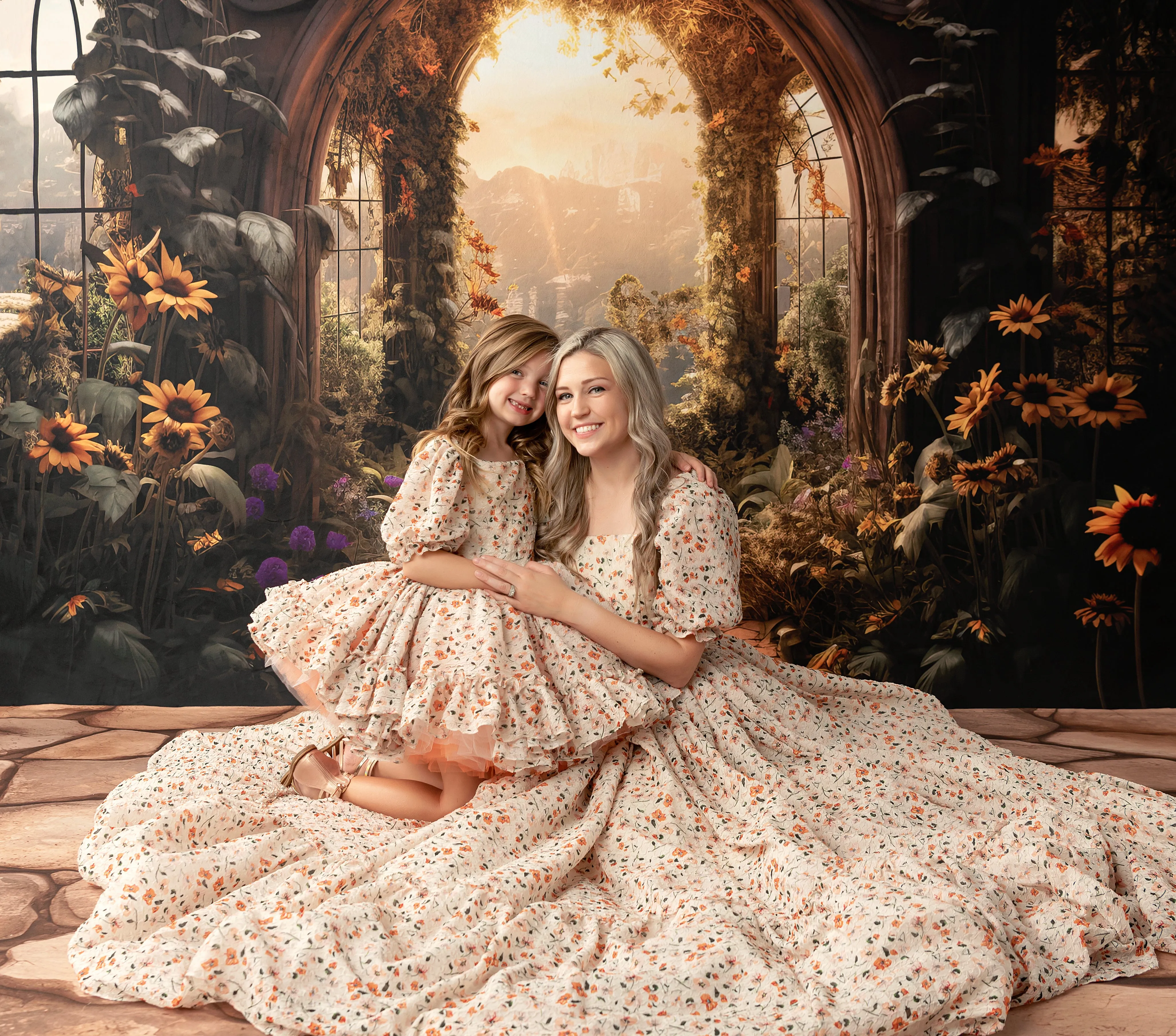 Floral Revival  Ivory/Peach (6-7 year)