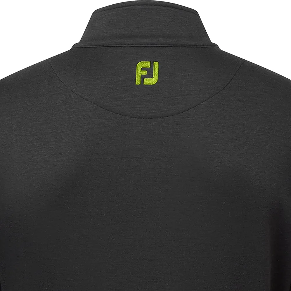 FootJoy Colour Block Full Zip Chillout Pullover - Black/Olive