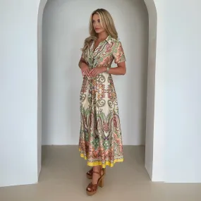Girl In Mind Aurora Maxi Print Shirt Dress | Print