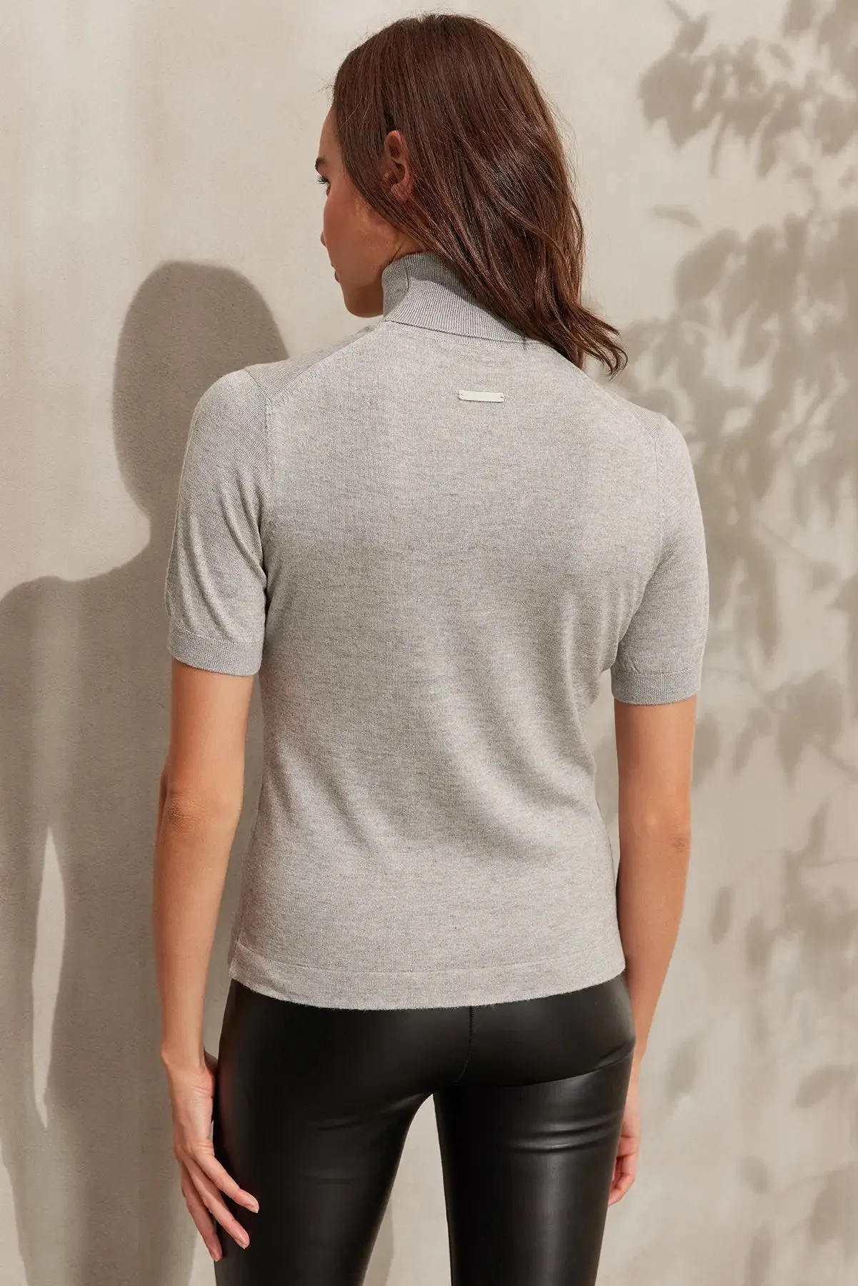 Gray Silk and Cashmere Aleyna Women's Knitwear